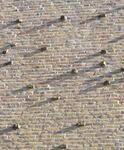 Gevel - detail met de uitstekende bakstenen.
<br/>
Gert-Jan Lobbes, 2012